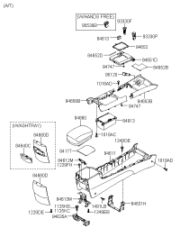 846513K300DM-COVER-CTR CONSOLE UPR