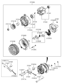 3730022600-ALTERNATOR, 12V 80A 4PK, TOYOTA