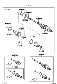 434200E040-SHAFT ASSY, FRONT DRIVE, LH