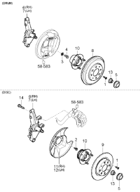 0K2FA26251-DRUM ASSY-RR BRAKE