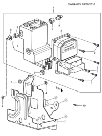 93730859-Regulator assy-brake pressure (incl 2-3,8, 9)