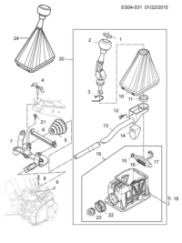 93730144-Insert (20 parts), manual transmission shift lever
