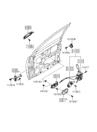 813101E000-LATCH ASSY-FRONT DOOR,LH