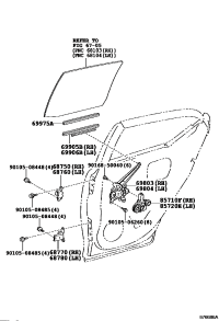 6980322200-REGULATOR SUB-ASSY, REAR DOOR WINDOW, RH