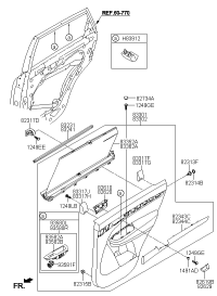 832312P000-W/STRIP-RR DR BELT I/S LH