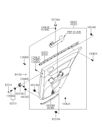 832313K000-W/STRIP-RR DR BELT I/S LH