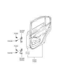 770032D012-PANEL ASSY-RR DR LH