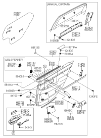 935803F600-SWITCH ASSY, POWER WINDOW,(GRAY)