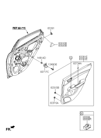 83920F90004X-Cover assy-rr dr de inr rh