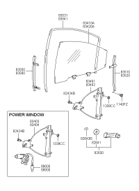 8341038020-Glass & grip assy-rr dr lh