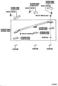 6340760060-CARRIER SUB-ASSY, ROOF, RH