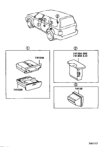 7410460120-RETAINER SUB-ASSY, FRONT ASH RECEPTACLE