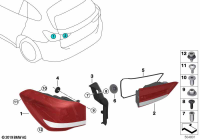 63217955421-REAR LEFT LAMP ON THE WING