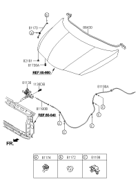811300U000-Lock assy-hood