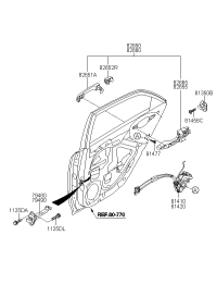 826501X030-HANDLE ASSY-FR DR O/S LH