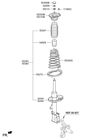 553250S500-COVER-RR SHOCK ABSORBER DUST