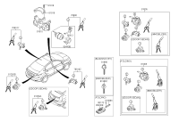 819050U030-KEY & CYLINDER SET-LOCK