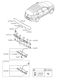 812603W000-HANDLE ASSY-TAIL GATE O/S