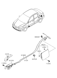 812801G000-CABLE ASSY-T/LID RELEASE