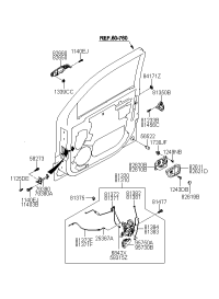 793803E001-CHECKER ASSY-FR DOOR LH