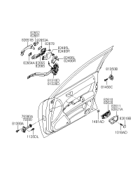 813203K000-Latch & actuator assy-fr dr otr rh