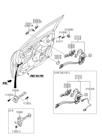 813102V000-LATCH ASSY-FRONT DOOR,LH