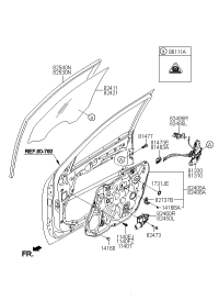 813102J010-LATCH ASSY-FR DR LH