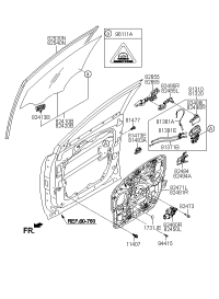 824812W000-PANEL ASSY-FRONT DR MODULE,RH