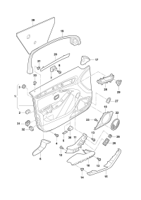 L8K1867171E1DH-Handle glove upr piece