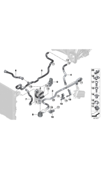 64219314673-Hose, coolant inlet, no.3