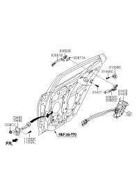 814104M000-LATCH ASSY-RR DR LH