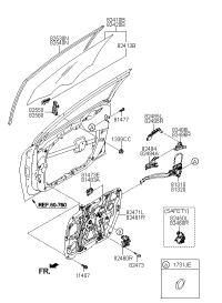 82460C3000-MOTOR ASSY-FRONT POWER WDW,RH