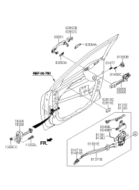 79380G5000-CHECKER ASSY-FR DOOR LH