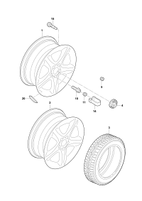 5JD601025A-Wheel rim-aluminium alloy