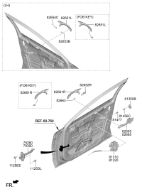 81320L4000-LATCH ASSY-FRONT DOOR,RH