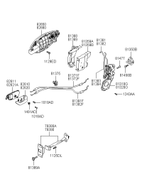 826202C000LK-HANDLE ASSY-DR I/S R