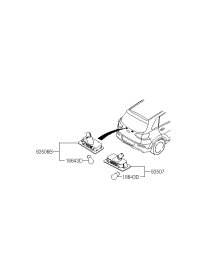 92501B5500-Lamp assy-license lh