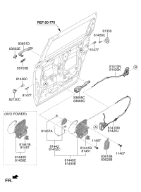 81400A9000-LATCH ASSY-RR DR RR,LH