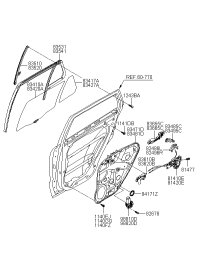 836102B010J9-HDL ASSY-RR DR I/S,LH