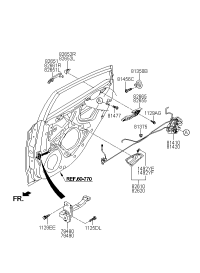 814200U0004X-Lock assy-rr dr rh