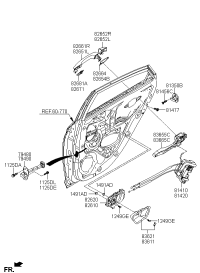 82652F9060-COVER-FR DR O/S HDL LH