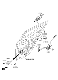 836602V000CA-HANDLE ASSY-RR DR O/S RH