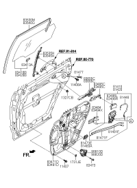81410B8000-LATCH ASSY-REAR DOOR,LH