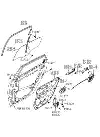 814103L000-Latch & actuator assy-rr dr lh