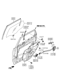 814103J000-Latch & actuator assy-rr dr lh