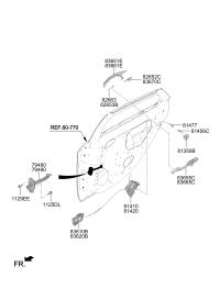 77980BU000-CHECKER ASSY-RR DR L