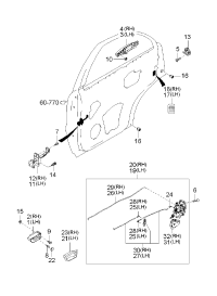 836603E010XX-HANDLE ASSY-RR DR O/S RH
