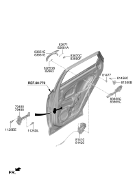 77980N8000-CHECKER ASSY-RR DR L