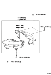 8143A0E020-Bracket, dr daytime lamp, rh/lh