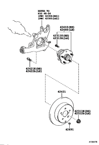 4241048060-Hub & bearing assy-rr axle rh